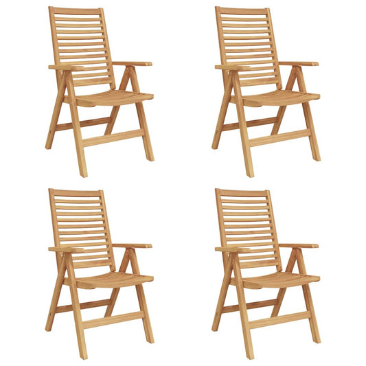 Gartenstuhl 4 pcs Braun 52 x 64,5 x 108 cm Teak-Massivholz