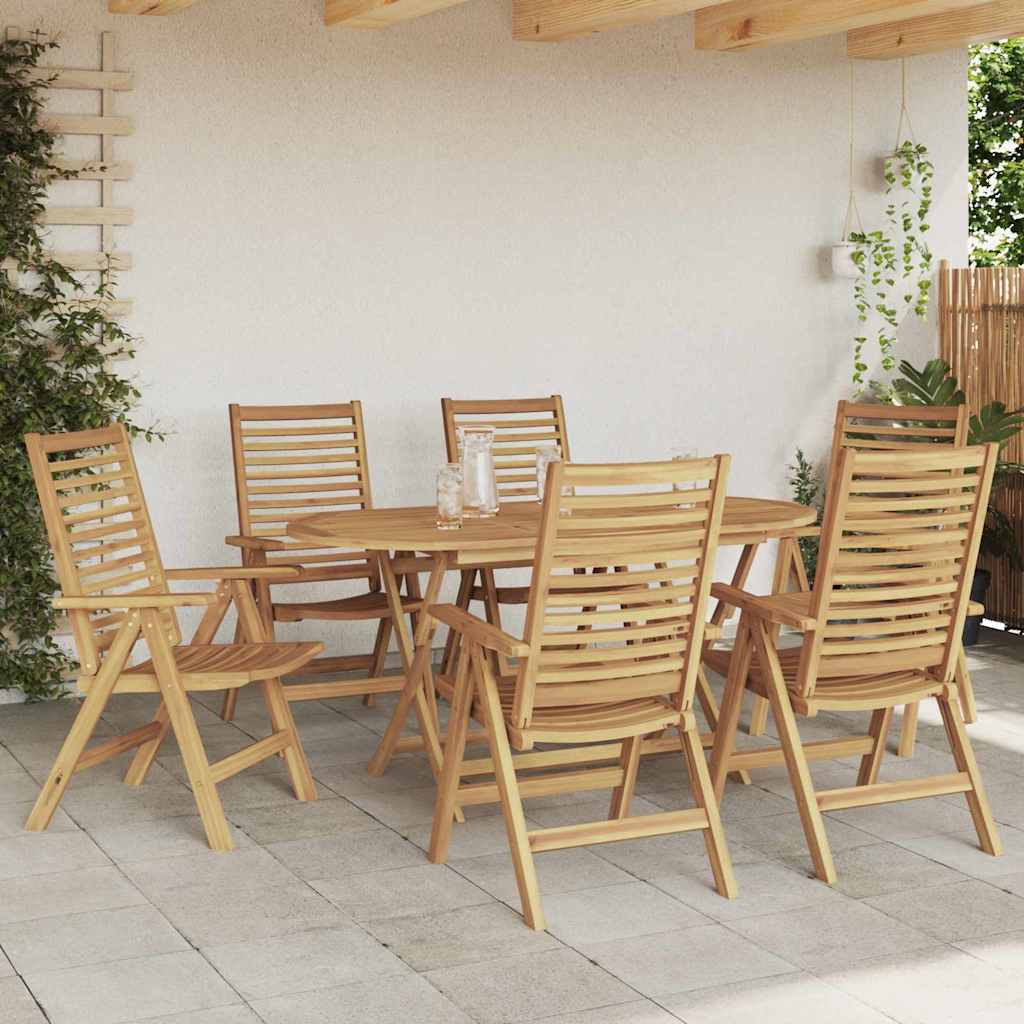Gartenstuhl 6 pcs Braun 52 x 64,5 x 108 cm Teak-Massivholz