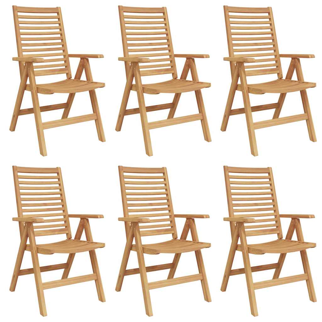 Gartenstuhl 6 pcs Braun 52 x 64,5 x 108 cm Teak-Massivholz
