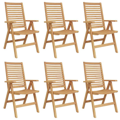 Gartenstuhl 6 pcs Braun 52 x 64,5 x 108 cm Teak-Massivholz