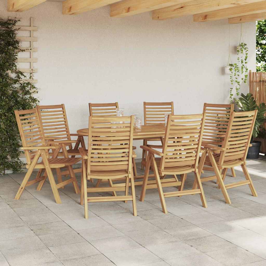 Gartenstuhl 8 pcs Braun 52 x 64,5 x 108 cm Teak-Massivholz
