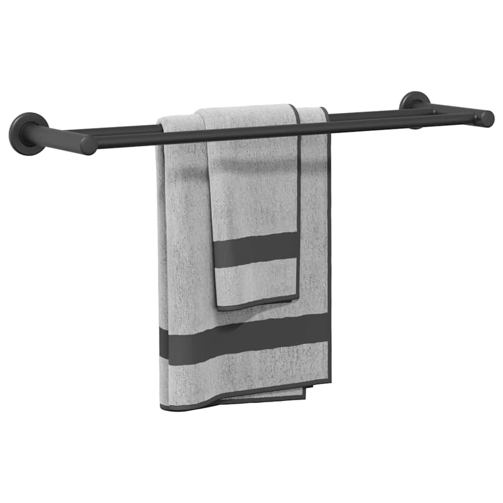 Handtuchhalter Schwarz 61 x 14.5 x 5 cm Edelstahl