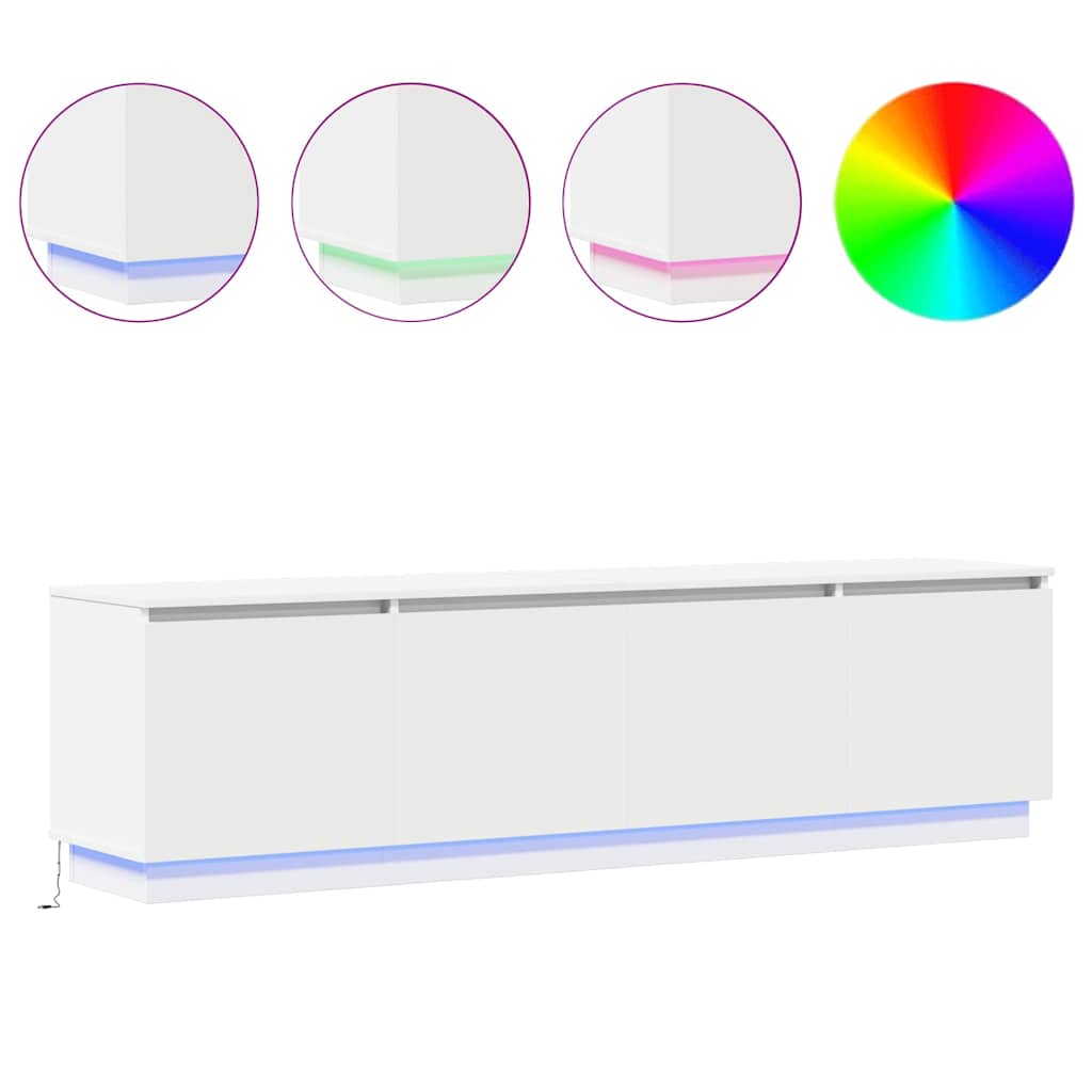 LED-TV-Dashboard Weiß 180 x 38 x 49 cm Holzwerkstoff