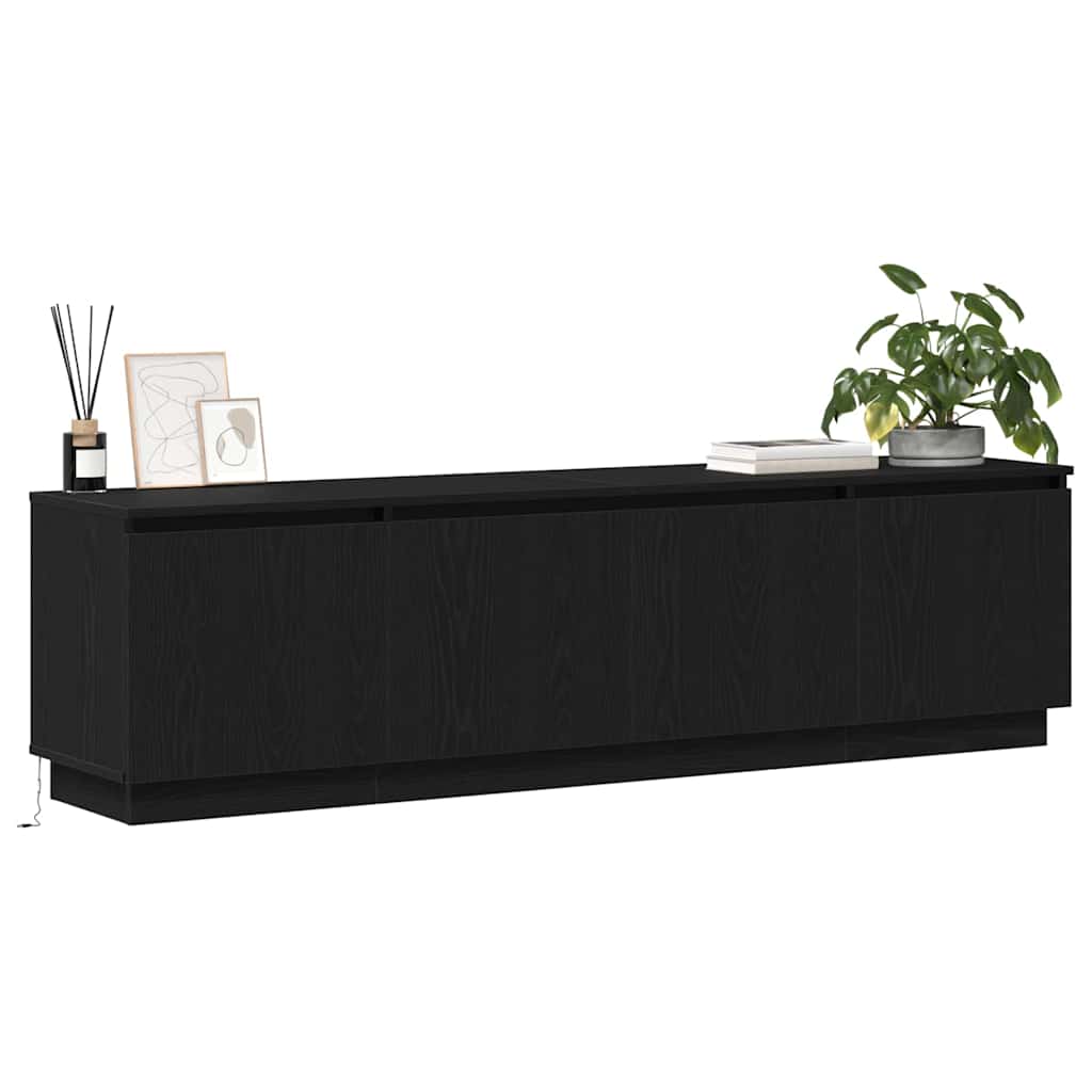LED-TV-Dashboard Schwarze Eiche 180 x 38 x 49 cm Holzwerkstoff