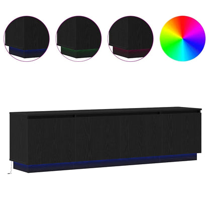 LED-TV-Dashboard Schwarze Eiche 180 x 38 x 49 cm Holzwerkstoff