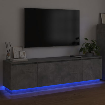 LED-TV-Dashboard Betongrau 180 x 38 x 49 cm Holzwerkstoff