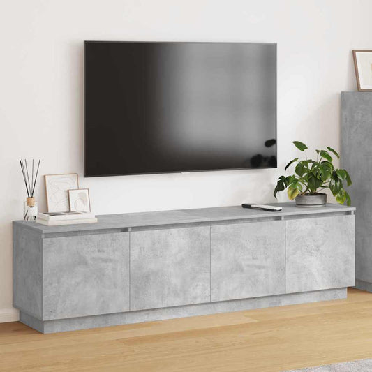 LED-TV-Dashboard Betongrau 180 x 38 x 49 cm Holzwerkstoff