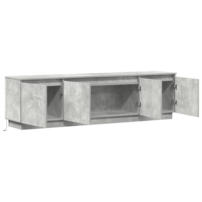LED-TV-Dashboard Betongrau 180 x 38 x 49 cm Holzwerkstoff