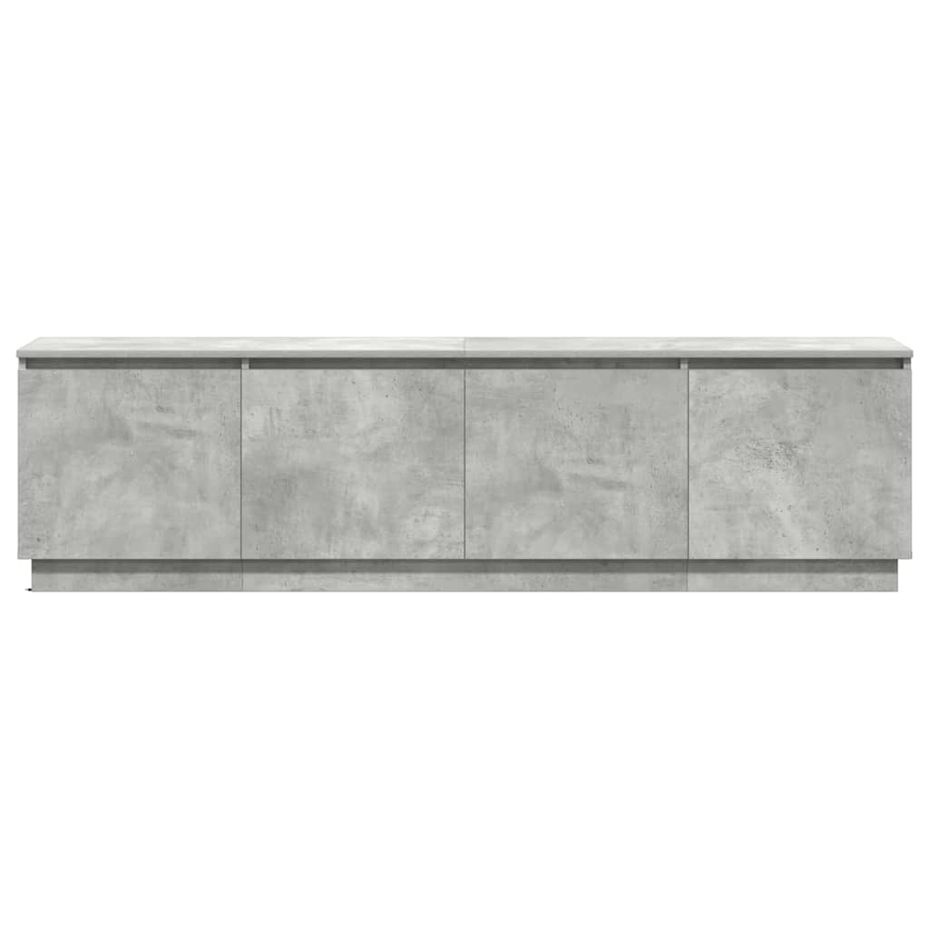 LED-TV-Dashboard Betongrau 180 x 38 x 49 cm Holzwerkstoff