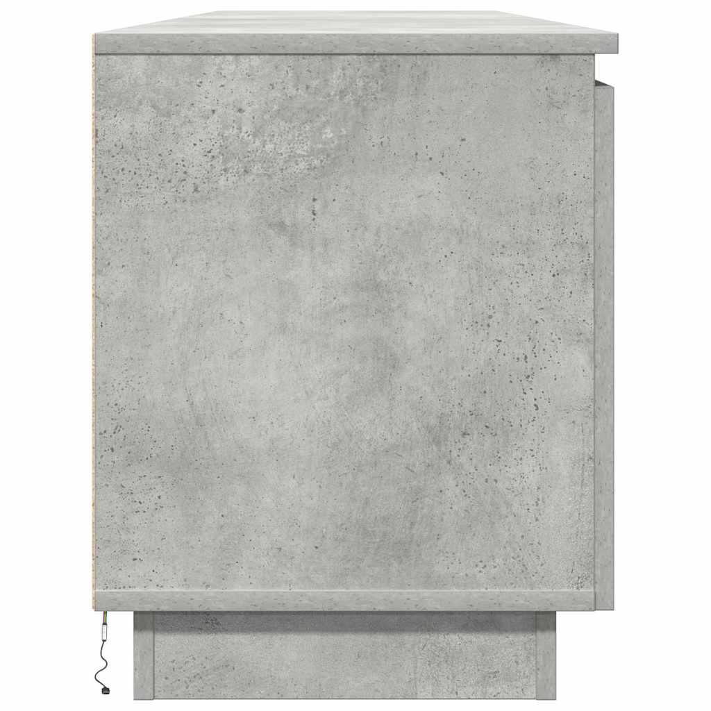LED-TV-Dashboard Betongrau 180 x 38 x 49 cm Holzwerkstoff