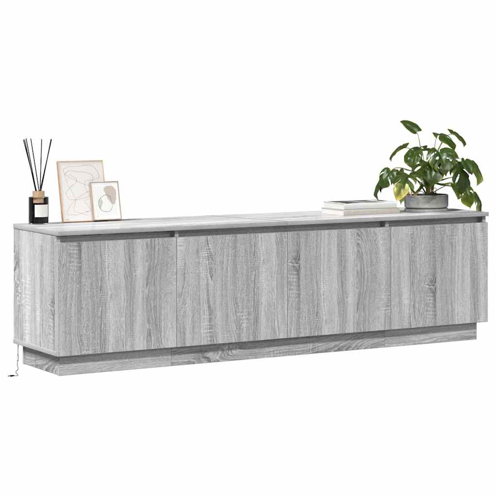 LED-TV-Dashboard Grau Sonoma 180 x 38 x 49 cm Holzwerkstoff