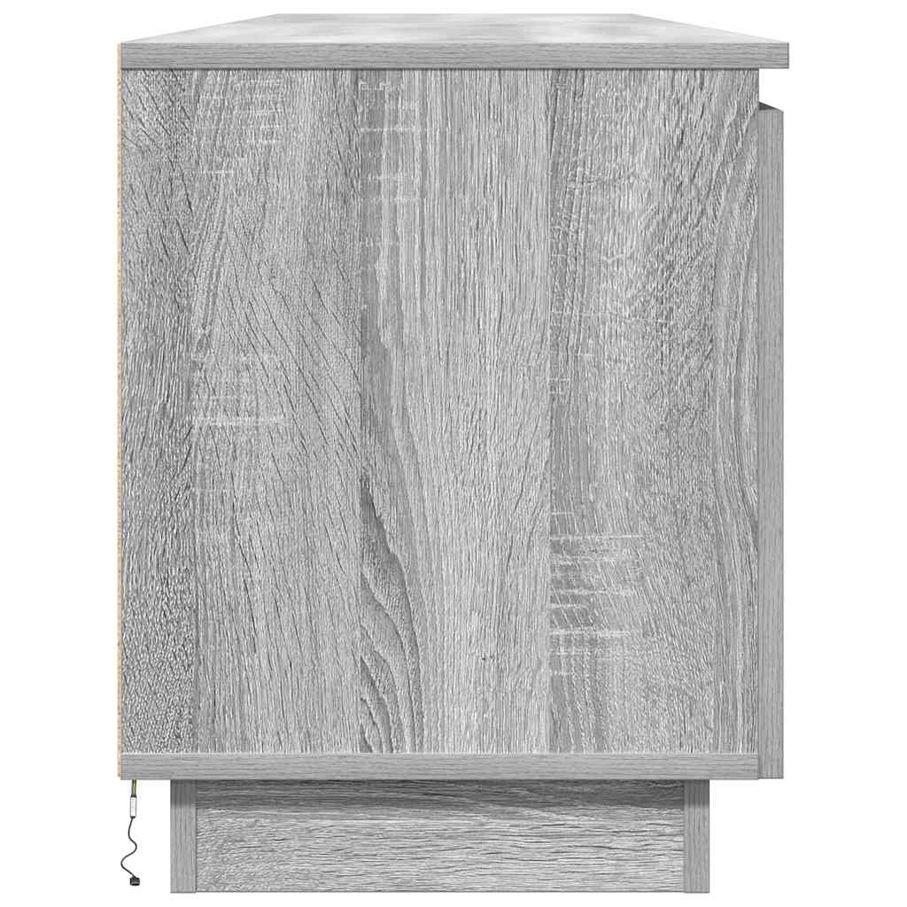 LED-TV-Dashboard Grau Sonoma 180 x 38 x 49 cm Holzwerkstoff