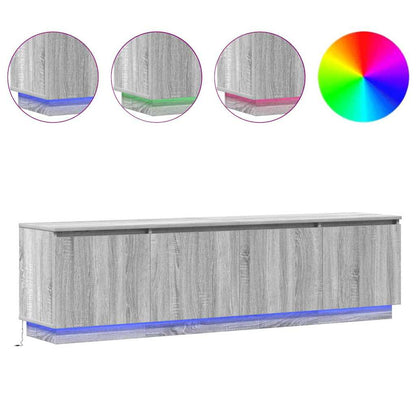 LED-TV-Dashboard Grau Sonoma 180 x 38 x 49 cm Holzwerkstoff