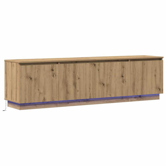 LED-TV-Dashboard Eiche handwerklich 180 x 38 x 49 cm
