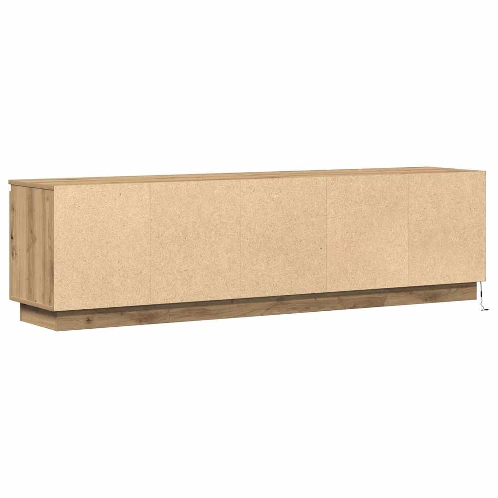 LED-TV-Dashboard Eiche handwerklich 180 x 38 x 49 cm