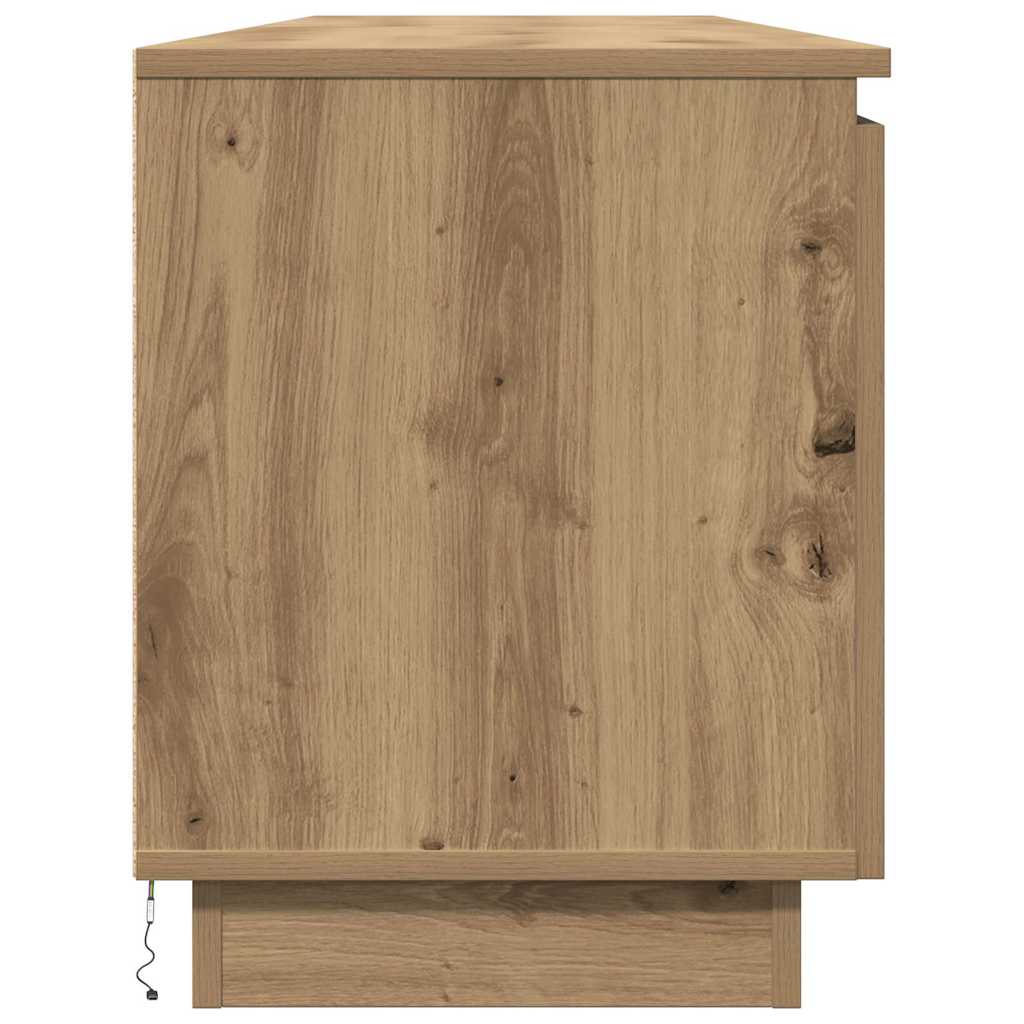 LED-TV-Dashboard Eiche handwerklich 180 x 38 x 49 cm