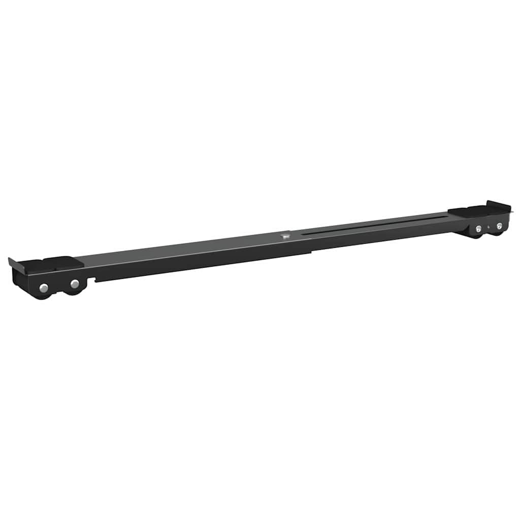 Waschmaschinensockel 2 pcs Schwarz 72 x 5 x 4.5 cm Stahl