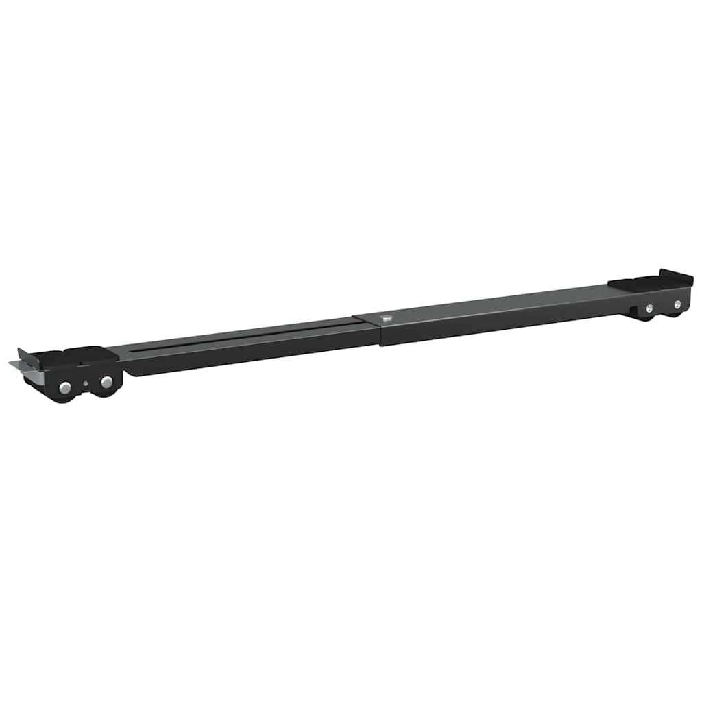 Waschmaschinensockel 2 pcs Schwarz 72 x 5 x 4.5 cm Stahl