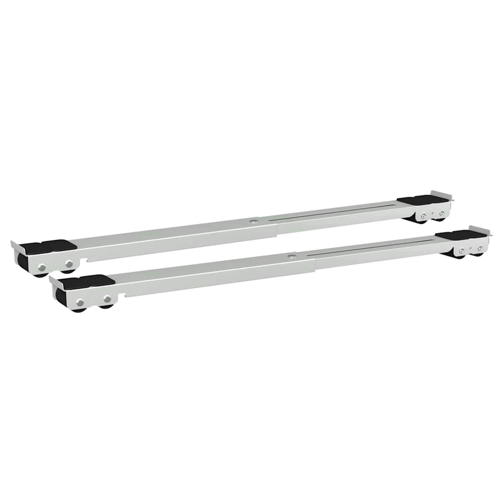 Waschmaschinensockel 2 pcs Silber 72 x 5 x 4.5 cm Stahl