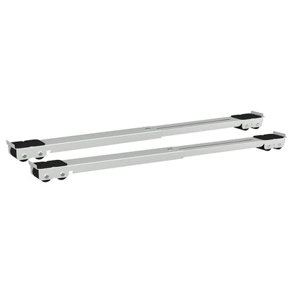 Waschmaschinensockel 2 pcs Silber 72 x 5 x 4.5 cm Stahl