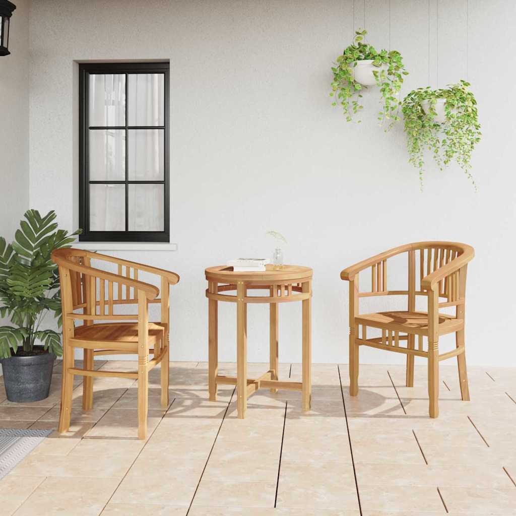 Gartenstühle 2 pcs Braun 63 x 58 x 89 cm Teak-Massivholz
