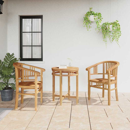 Gartenstühle 2 pcs Braun 63 x 58 x 89 cm Teak-Massivholz