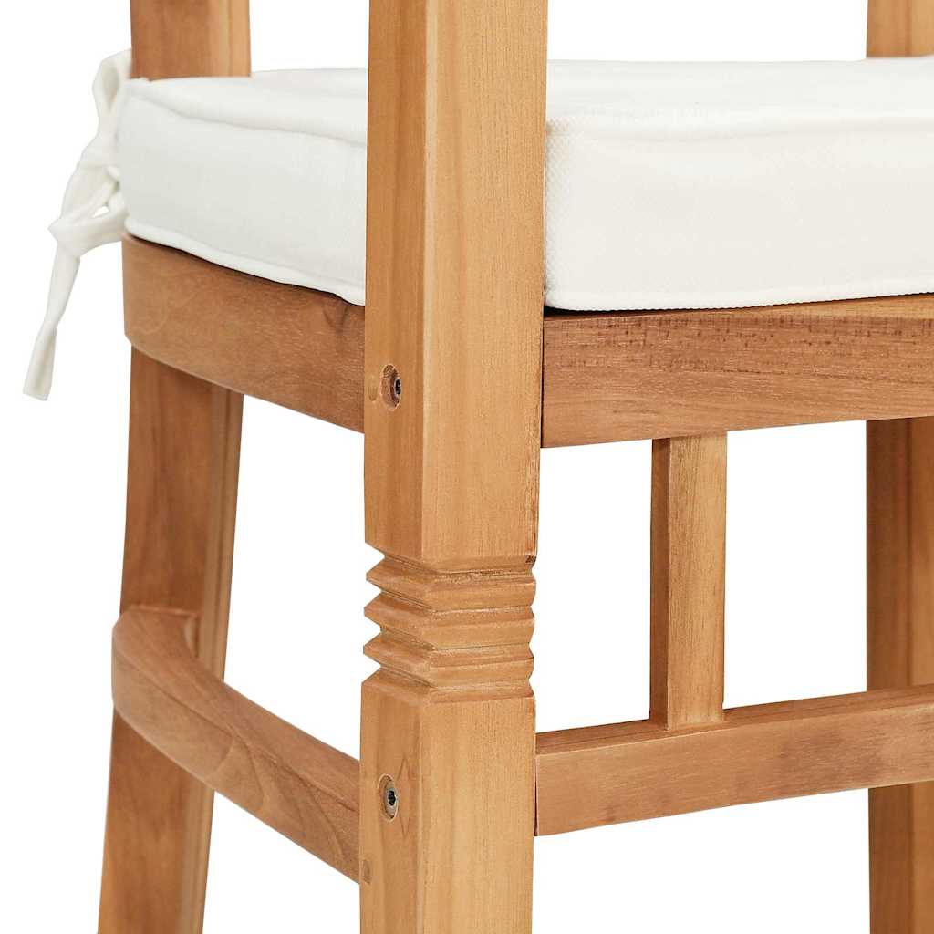 Gartenstühle 2 pcs Braun 63 x 58 x 89 cm Teak-Massivholz