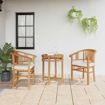 Gartenstühle 2 pcs Braun 63 x 58 x 89 cm Teak-Massivholz