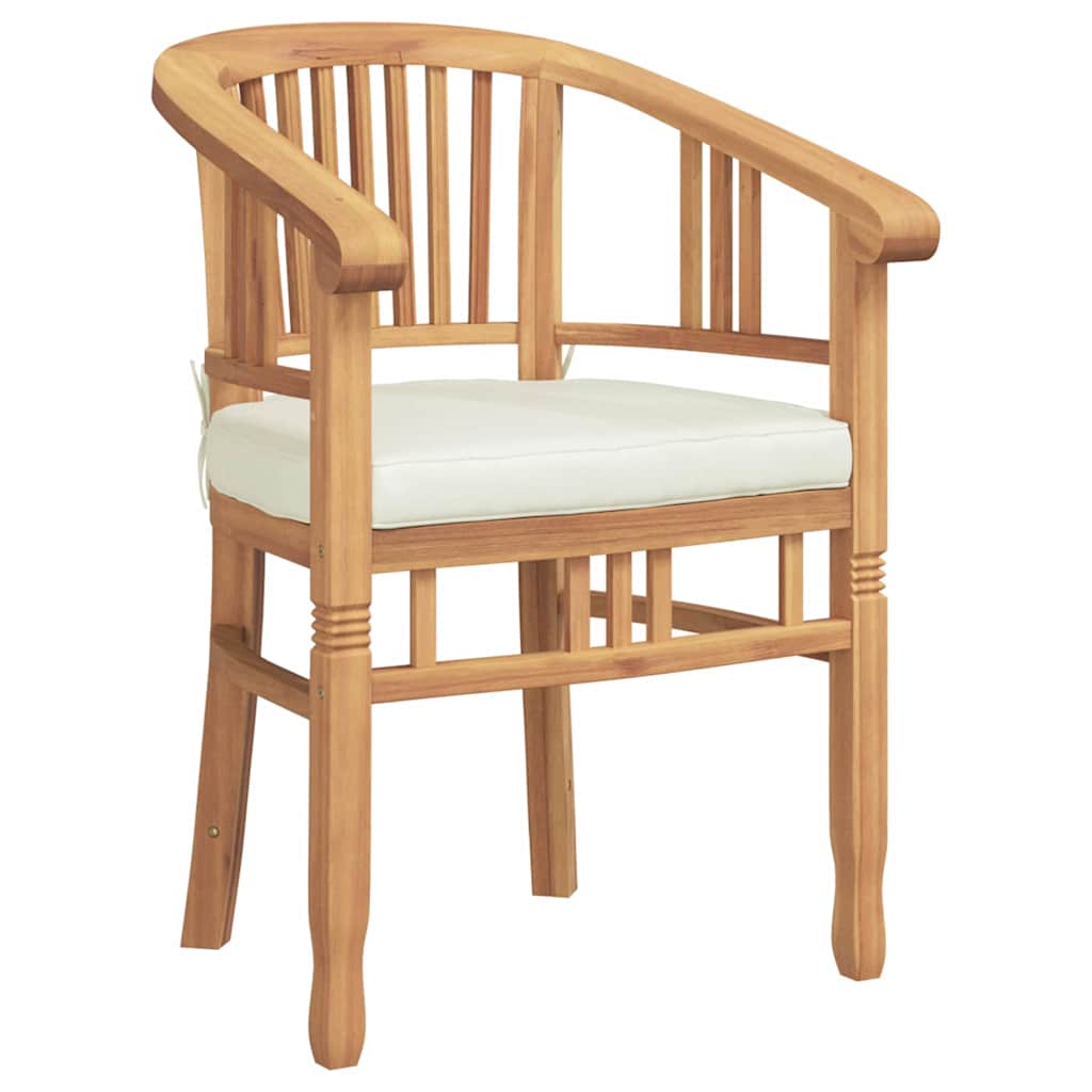 Gartenstühle 2 pcs Braun 63 x 58 x 89 cm Teak-Massivholz