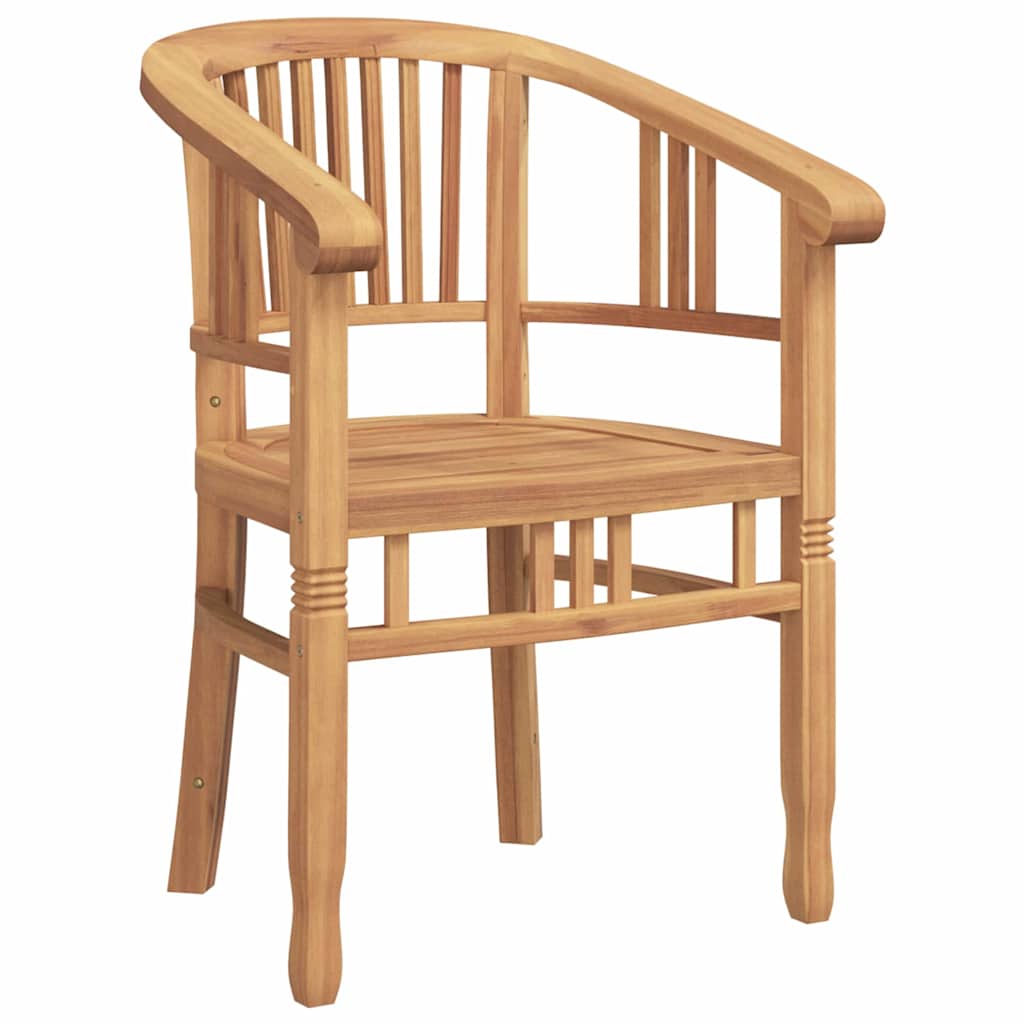 Gartenstühle 2 pcs Braun 63 x 58 x 89 cm Teak-Massivholz