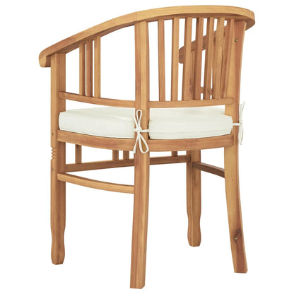 Gartenstühle 2 pcs Braun 63 x 58 x 89 cm Teak-Massivholz