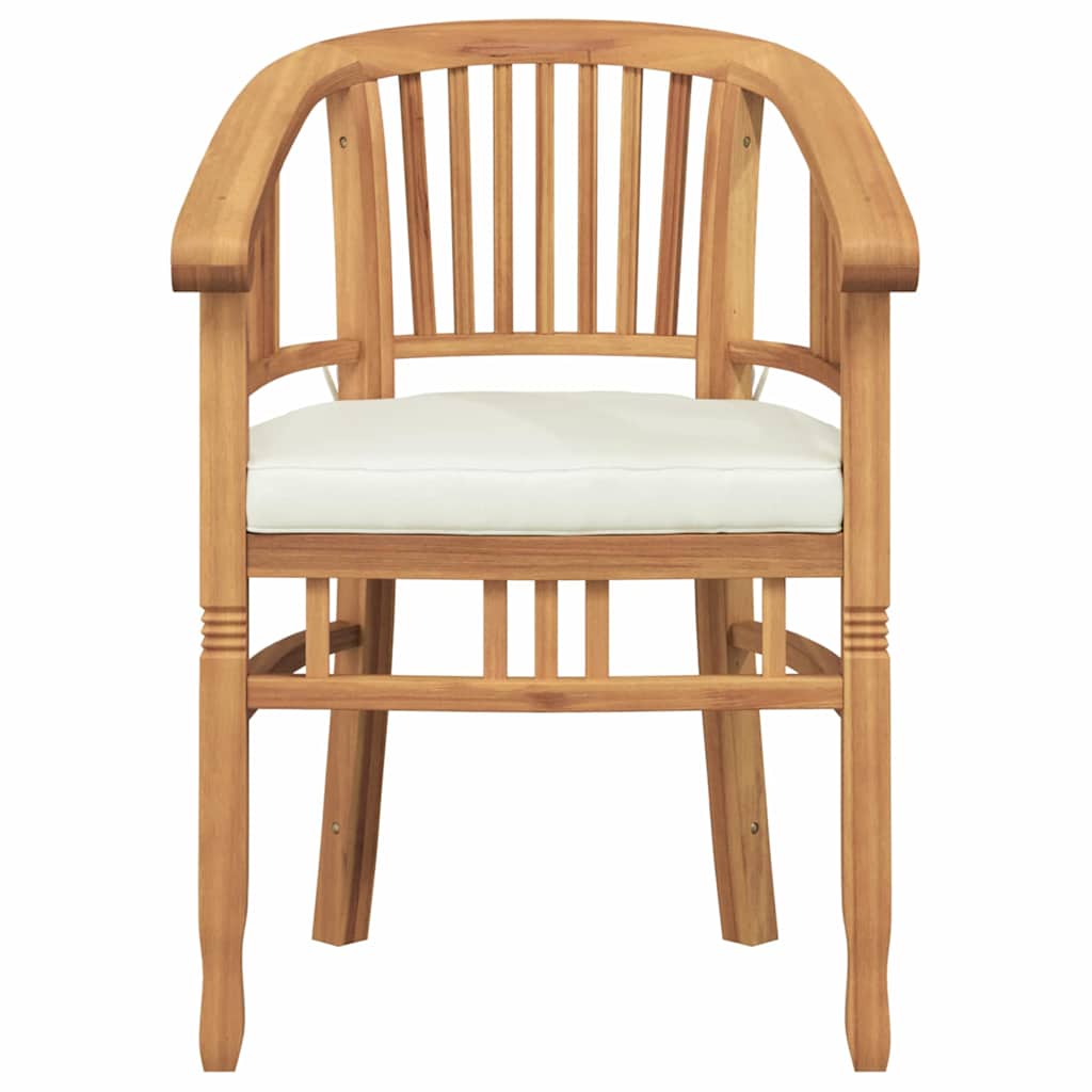 Gartenstühle 2 pcs Braun 63 x 58 x 89 cm Teak-Massivholz