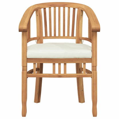 Gartenstühle 2 pcs Braun 63 x 58 x 89 cm Teak-Massivholz