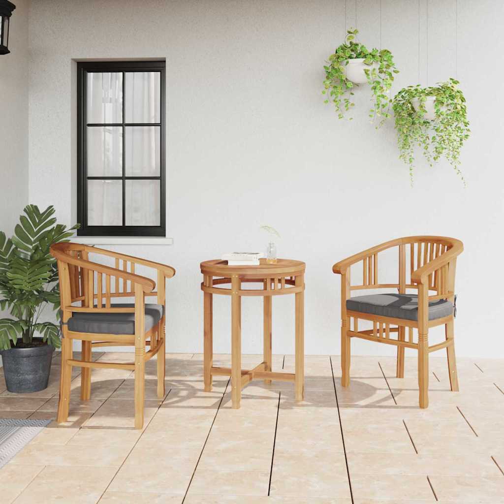 Gartenstühle 2 pcs Braun 63 x 58 x 89 cm Teak-Massivholz