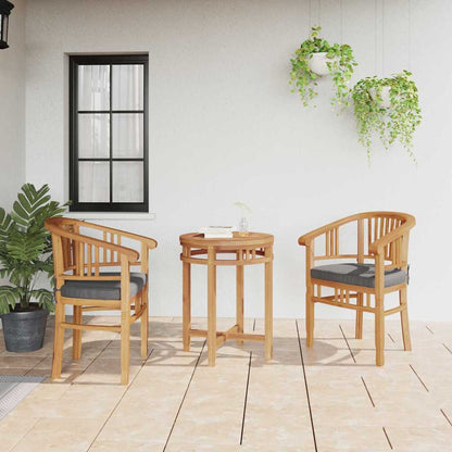 Gartenstühle 2 pcs Braun 63 x 58 x 89 cm Teak-Massivholz