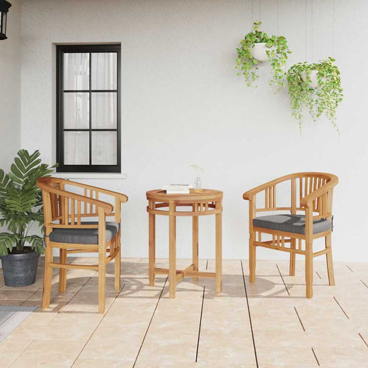 Gartenstühle 2 pcs Braun 63 x 58 x 89 cm Teak-Massivholz