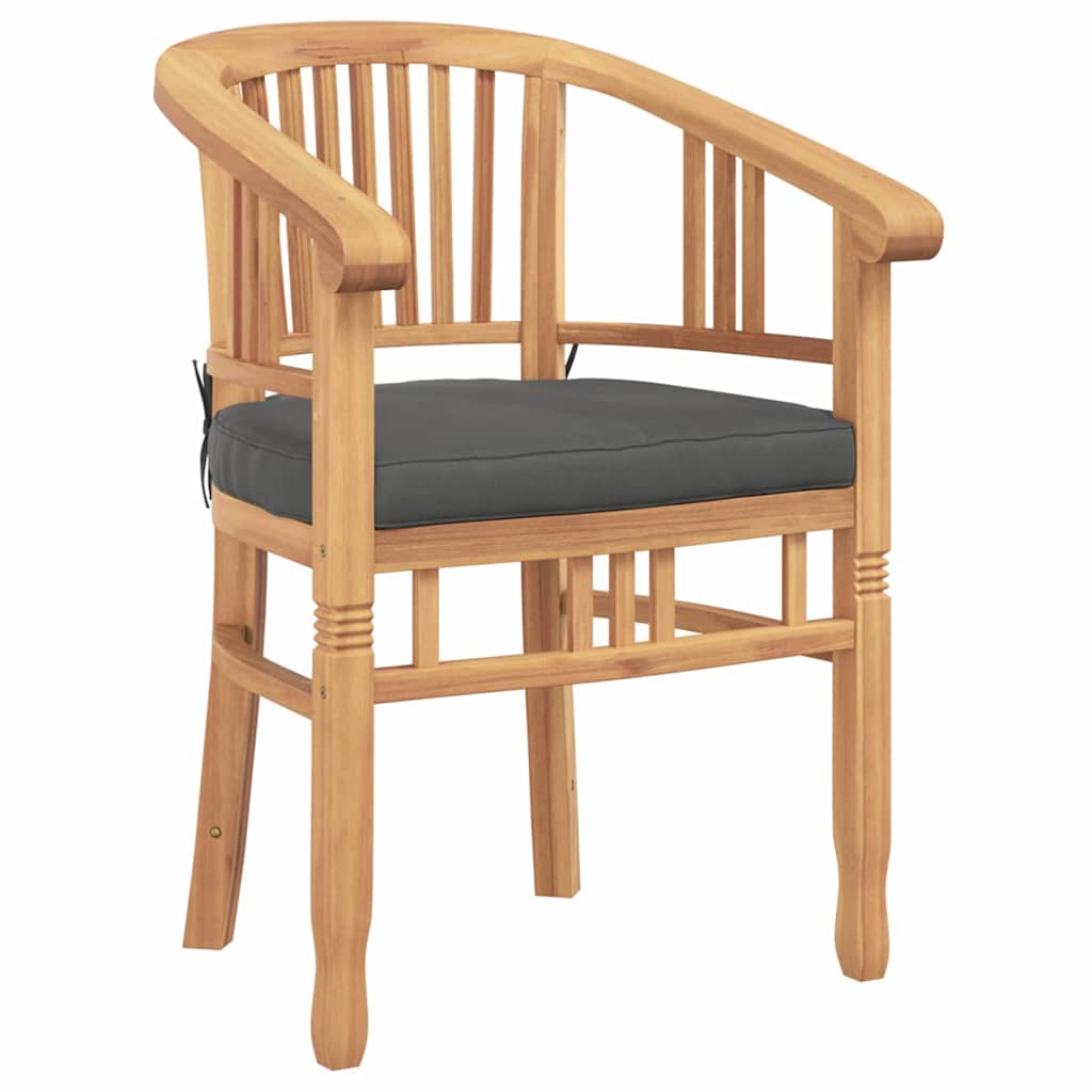 Gartenstühle 2 pcs Braun 63 x 58 x 89 cm Teak-Massivholz
