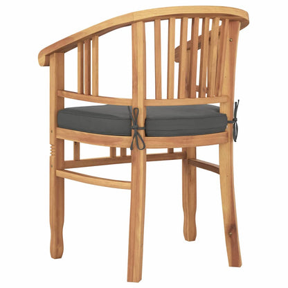 Gartenstühle 2 pcs Braun 63 x 58 x 89 cm Teak-Massivholz