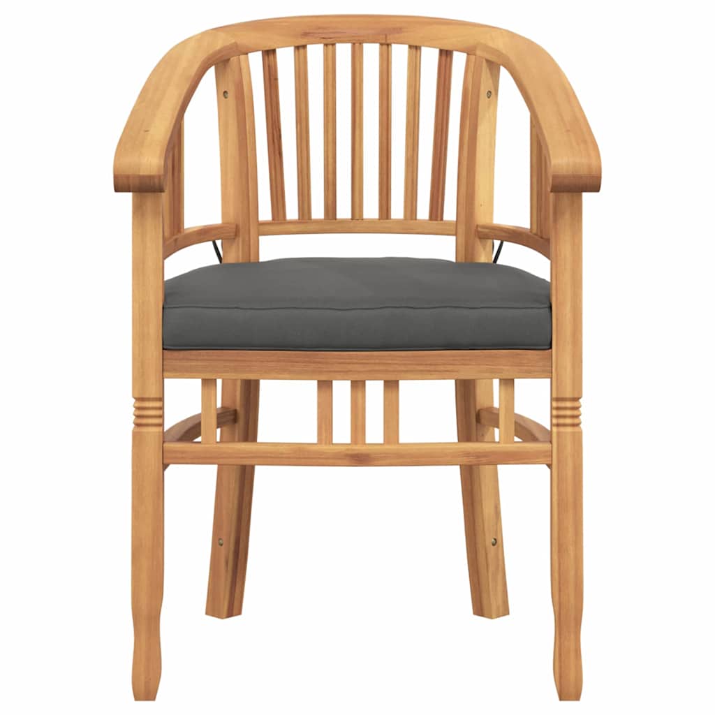 Gartenstühle 2 pcs Braun 63 x 58 x 89 cm Teak-Massivholz