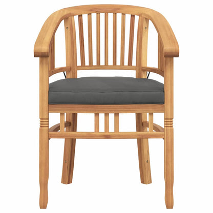 Gartenstühle 2 pcs Braun 63 x 58 x 89 cm Teak-Massivholz
