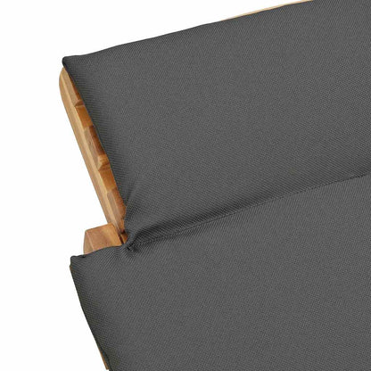 Sonnenliege Dunkelgrau 188 x 55 x 59 cm Massivholz Teak