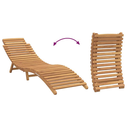 Sonnenliege Dunkelgrau 188 x 55 x 59 cm Teak-Massivholz