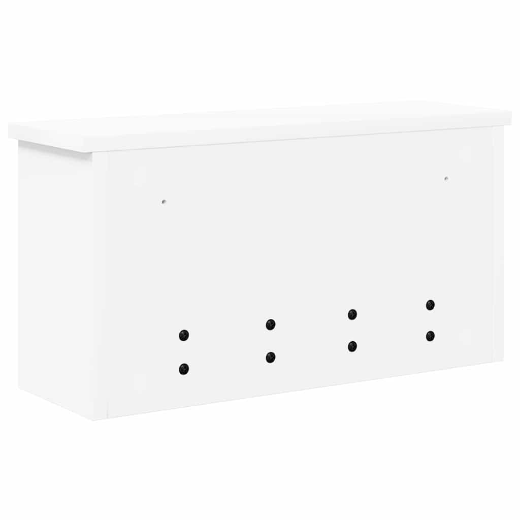 Wandmontierter Kleiderständer mit Regal Weiß 50 x 16 x 26 cm