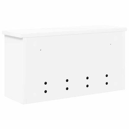 Wandmontierter Kleiderständer mit Regal Weiß 50 x 16 x 26 cm