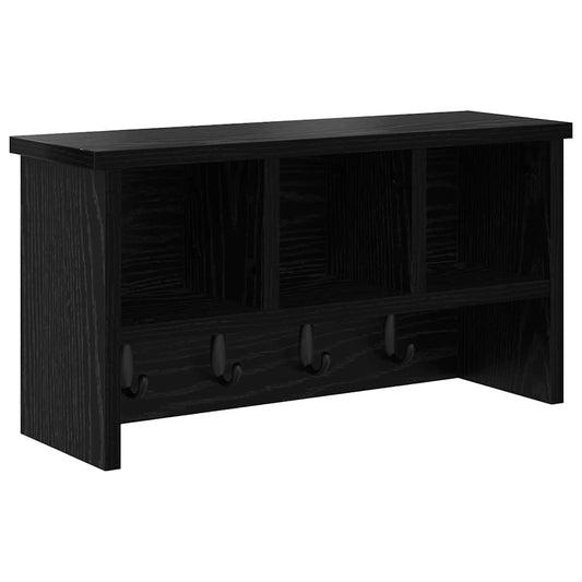 Wandmontierter Kleiderständer Schwarze Eiche 50 x 16 x 26 cm