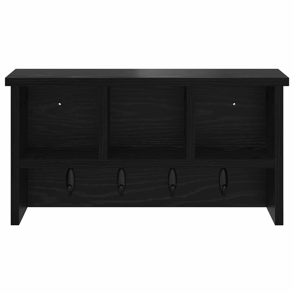 Wandmontierter Kleiderständer Schwarze Eiche 50 x 16 x 26 cm