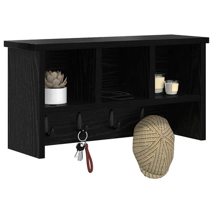 Wandmontierter Kleiderständer Schwarze Eiche 50 x 16 x 26 cm