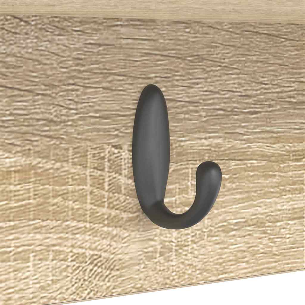 Wandmontierter Kleiderständer Sonoma Eiche 50 x 16 x 26 cm