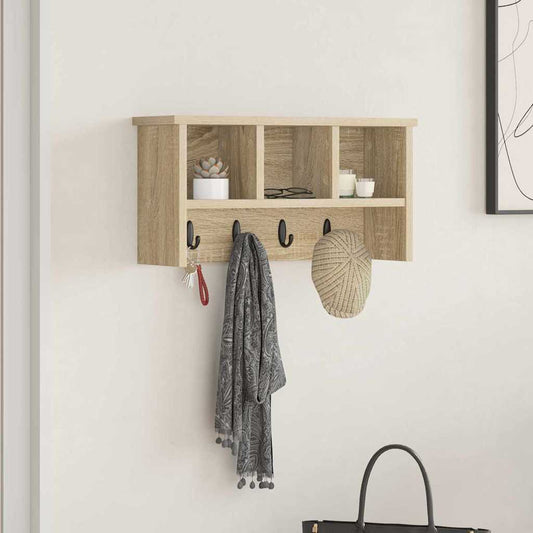 Wandmontierter Kleiderständer Sonoma Eiche 50 x 16 x 26 cm