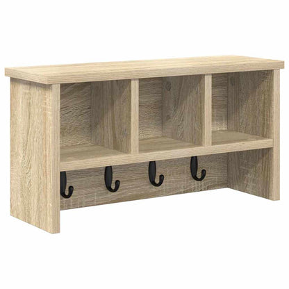 Wandmontierter Kleiderständer Sonoma Eiche 50 x 16 x 26 cm